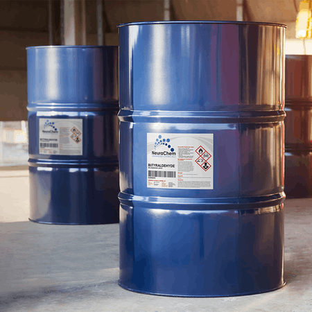 blue chemical drums
