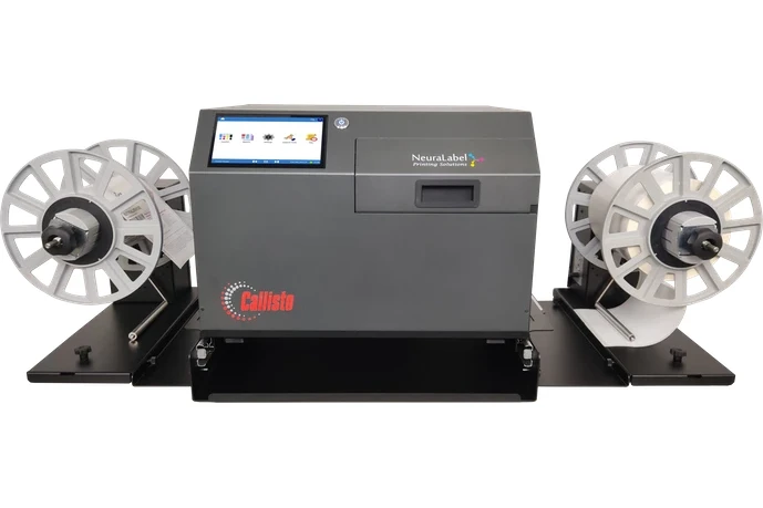 Callisto label printer 8.5 inch roll to roll with sliding baseplate