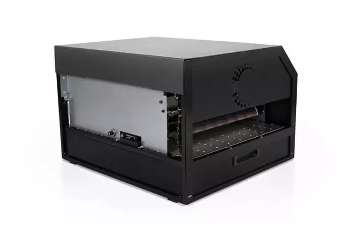 Callisto business label printer back and side view