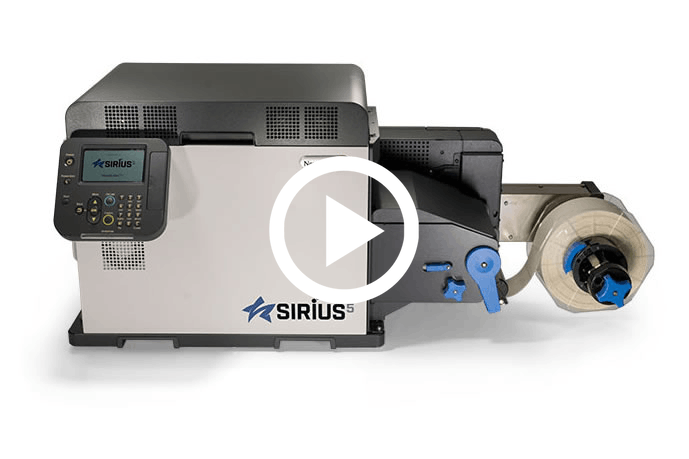 NeuraLabel Sirius label printer video with rewinder