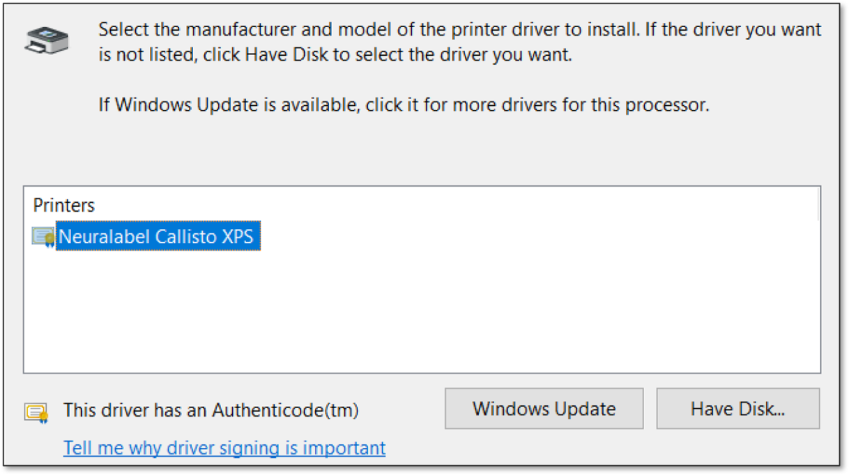 Callisto Driver and Network Installation