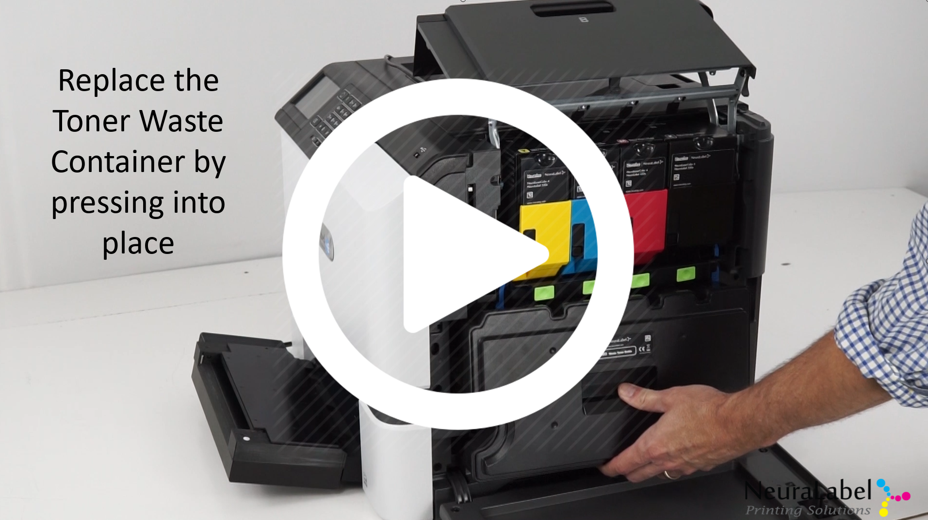 NeuraLabel 550e changing the toner waste container video
